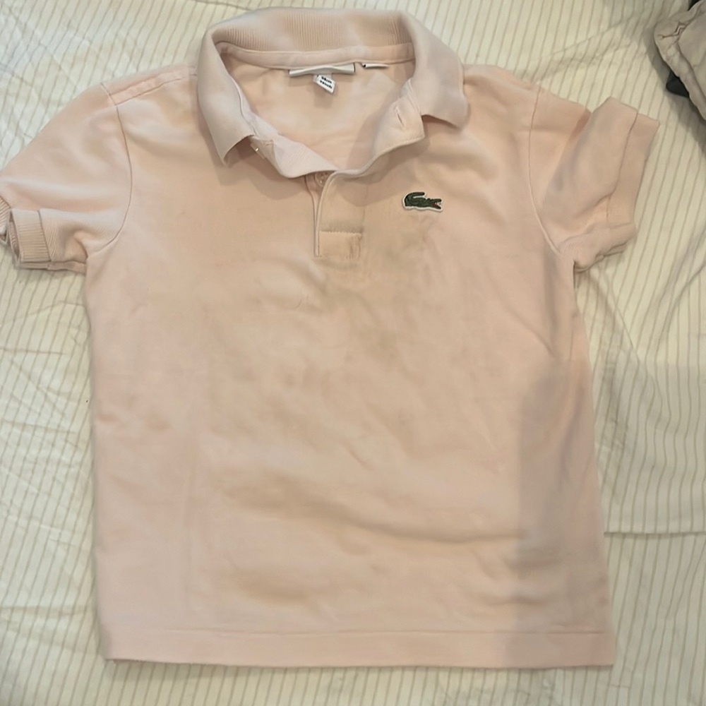 Lacoste Kids Polo Shirt- Pink